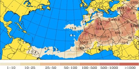 Satelitske predikcije rute oblaka prašine (University of Athens) - 2