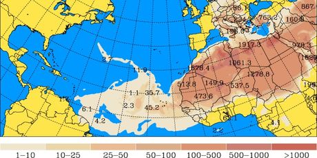 Satelitske predikcije rute oblaka prašine (University of Athens) - 3