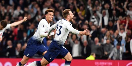 Eriksen slavi pobjednički pogodak (Foto: AFP)