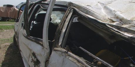 Smrskani automobil u kojem su život izgubile četiri osobe (Foto: Dnevnik.hr)