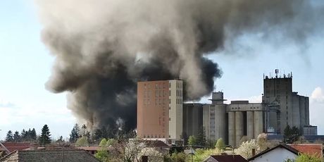 Požar tvornice u Valpovu