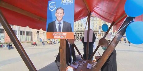 Skupljanje potpisa za kandidata Mosta Zvonimira Troskota