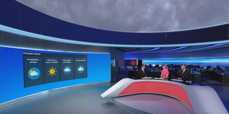 Meteorolog Nikola Vikić-Topić u studiju Dnevnika Nove TV - 3