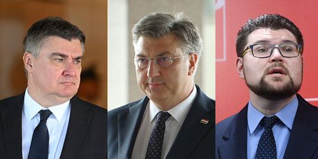 Zoran Milanović, Andrej Plenković i Peđa Grbin