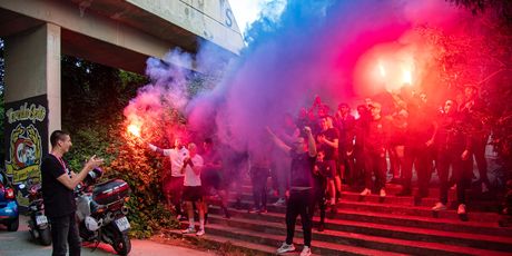 Doček Torcide za Josipa Tokića