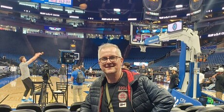 Ivica Medo na NBA utakmici Orlando Magica i Atlante Hawks u Orlandu