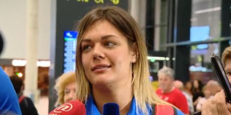 Sandra Perković na dočeku u Zagrebu