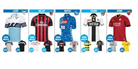 Dresovi Serie A 2018/2019 (Tuttosport)