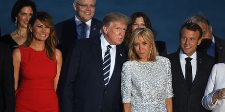 Melania Trump, Donald Trump, Emmanuel Macron, Brigitte Macron (Foto: Getty Images)