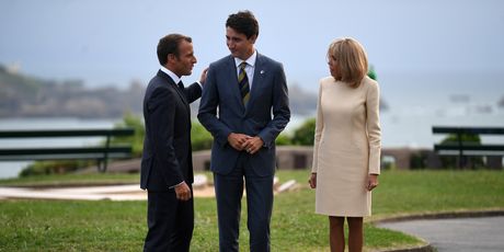Emmanuel Macron, Brigitte Macron, Justin Trudeau (Foto: Getty Images)