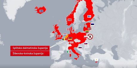 Države koje su Hrvatsku stavile na crvenu listu