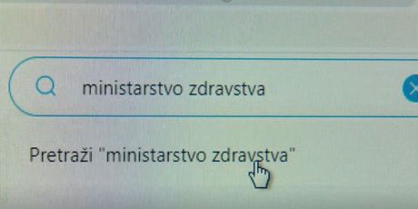 Pretraživanje Ministarstvo zdravstva