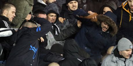 Huligani pretučeni u sukobu s Grobarima (Foto: AFP)