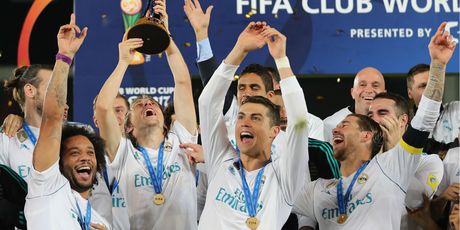 Luka Modrić, Cristiano Ronaldo i ostali igrači Reala slave pobjedu (Foto: AFP)