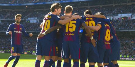 Slavlje Barcelone protiv Reala (Foto: AFP)