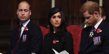 Princ Harry, William i Meghan Markle (Foto: AFP)
