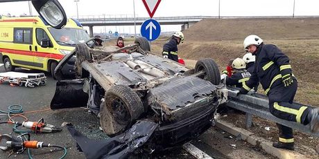 Prometna nesreća u Osijeku (Foto: JPVP Grada Osijeka) - 1