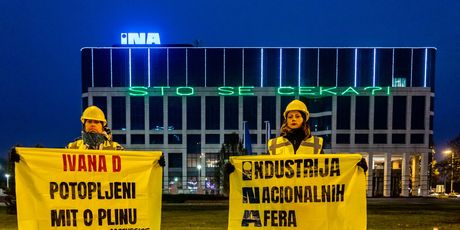 Aktivisti Greenpeacea održali prosvjed ispred Inine zgrade