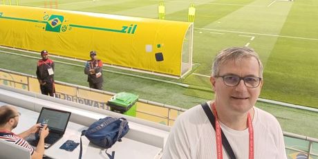 Ivica Medo, novinar gol.hr-a, na treningu brazilske reprezentacije u Dohi