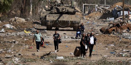 Palestinci koji bježe na sjever, 24. studenog 2023.