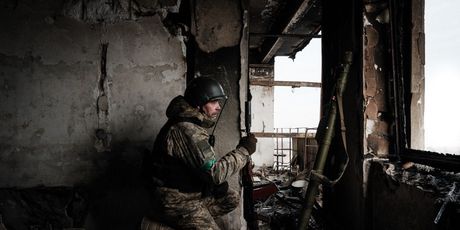 Ukrajinski vojnik u Bahmutu, 9. veljače 2023.
