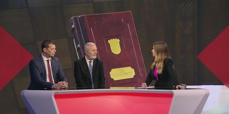 Ante Sanader, Saša Đujić i Barbara Štrbac, reporterka Dnevnika Nove TV - 2