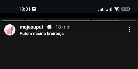 Maja Šuput na Instagramu