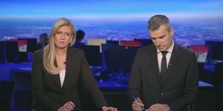 Romina Knežić i Petar Pereža, voditelji Dnevnika Nove TV - 1