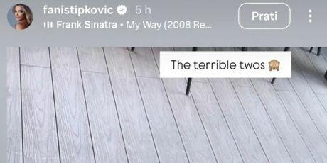 Fani Stipković na Instagramu