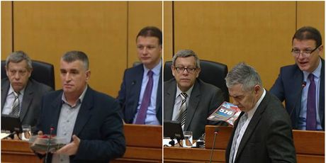 Bulj i Glasnović darivali Jandrokovića (Foto: Dnevnik.hr)