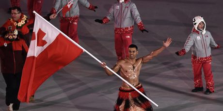Pita Taufatofua na otvaranju ZOI 2018 (Foto: AFP)