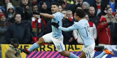 Sergio Aguero i Leroy Sane (Foto: AFP)
