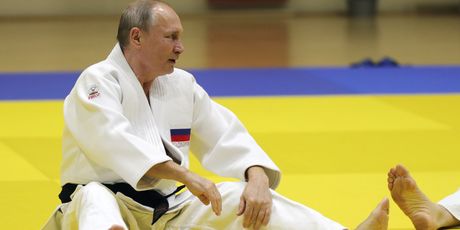 Vladimir Putin na judo treningu (Foto: AFP)