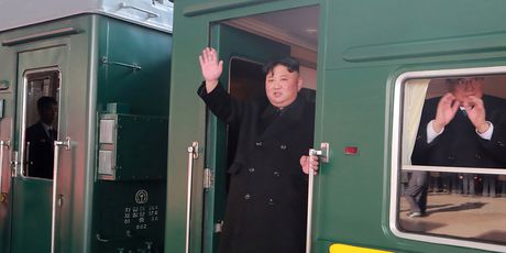 Kim Jong-un u vlaku (Foto: AFP)
