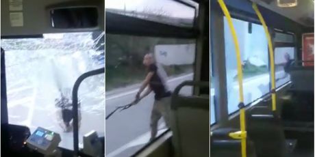 Napad na autobus (Screenshot: Facebook)