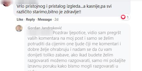 Lažni profil predsjednika Sabora Gordana Jandrokovića, poruke