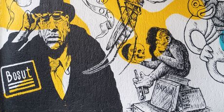 Terasu kafića oslikao je hrvatski slikar i muralist Miron Milić