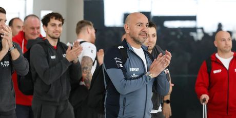 Hrvatska vaterpolska reprezentacija na zagrebačkom aerodromu