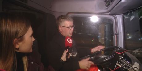 Igor Barić, vozač ralice i Katarina Jusić Mezga, reporterka Dnevnika Nove TV - 3