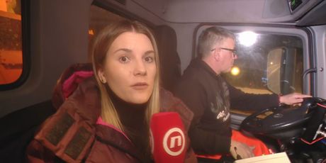 Igor Barić, vozač ralice i Katarina Jusić Mezga, reporterka Dnevnika Nove TV - 5