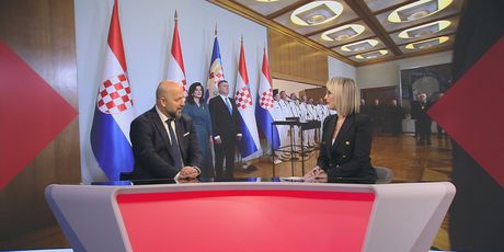 Gordan Maras i Sabina Tandara Knezović, reporterka Dnevnika Nove TV - 1