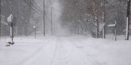 Ulice prekrivene snijegom u Norwoodu