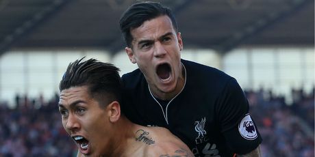Roberto Firmino i Philippe Coutinho (Foto: AFP)