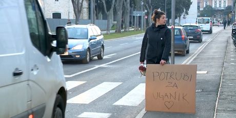 Prosvjednica (Foto: Dnevnik.hr)