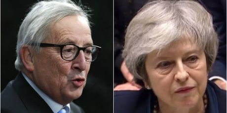 Jean-Claude Juncker, Theresa May (Foto: AFP)