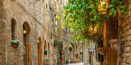 Ulica starog grada San Gimignano