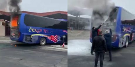 U Vukovaru se zapalio autobus
