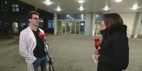 Sanja Vištica, reporterka Nove TV, i prof. dr. sc. Ivan Gornik, pročelnik OHBP-a, KBC Zagreb
