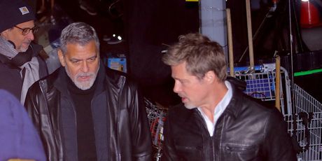 Brad Pitt i George Clooney na setu filma - 2