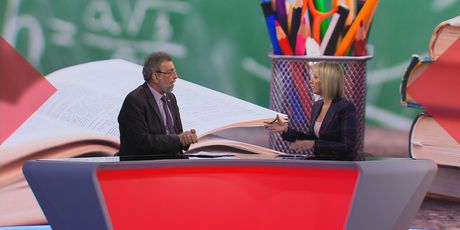 Radovan Fuchs i Sabina Tandara-Knezović, reporterka Dnevnika Nove TV - 2